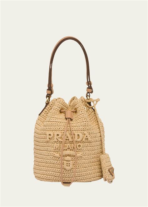 prada leather fringe bucket bag|prada raffia bucket bags.